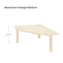 Niteangel Hamster Play Wooden Platform for Dwarf Syrian Hamsters Gerbils Mice Degus or Other Small Pets (Triangle)