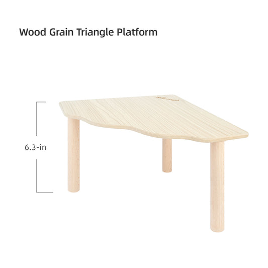 Niteangel Hamster Play Wooden Platform for Dwarf Syrian Hamsters Gerbils Mice Degus or Other Small Pets (Triangle)