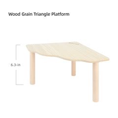 Niteangel Hamster Play Wooden Platform for Dwarf Syrian Hamsters Gerbils Mice Degus or Other Small Pets (Triangle)