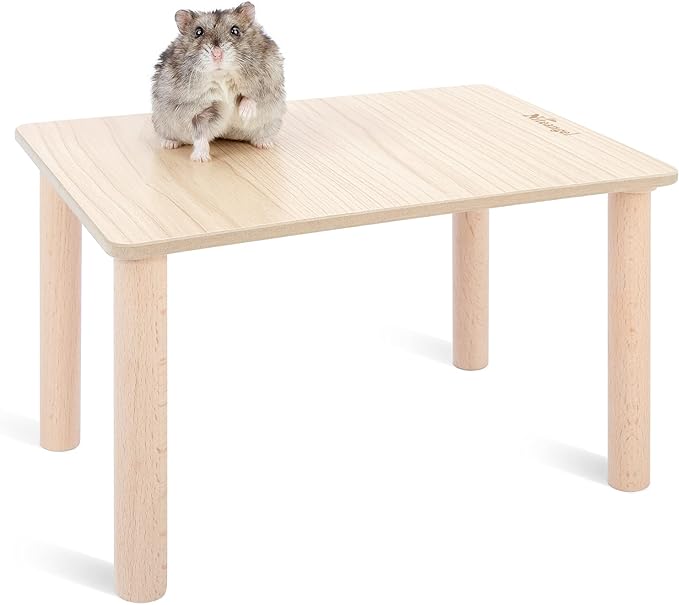 Niteangel Hamster Play Wooden Platform for Dwarf Syrian Hamsters Gerbils Mice Degus or Other Small Pets