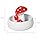 Niteangel Ceramic Hamster Habitat Hideout (Mushroom-Shaped Feeding & Water Bowls)