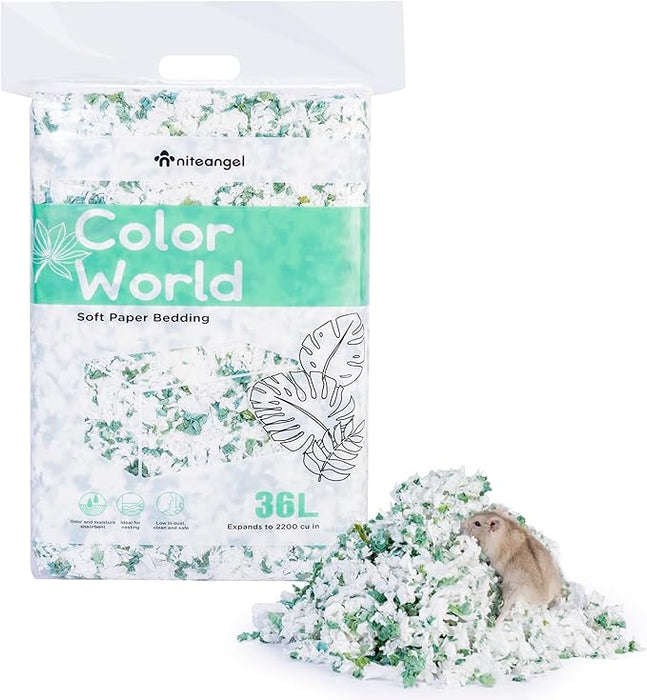 Niteangel 65L Aspen Shaving Hamster Beddings for Syrian Dwarf Hamster Gerbil Mice Degu Rat Rabbit Bunny Guinea Pig Chinchilla Hedgehog or Other Small Pets