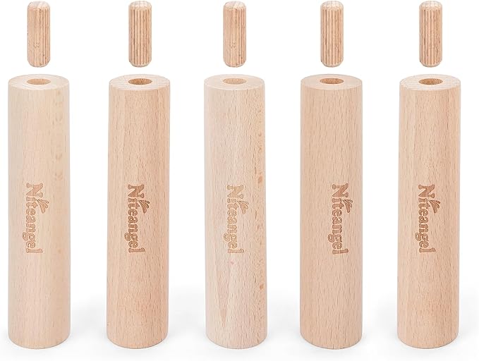 Niteangel Set of Beech Stilts for Elevating & Safely Setting Multi-Chamber Series Maze House