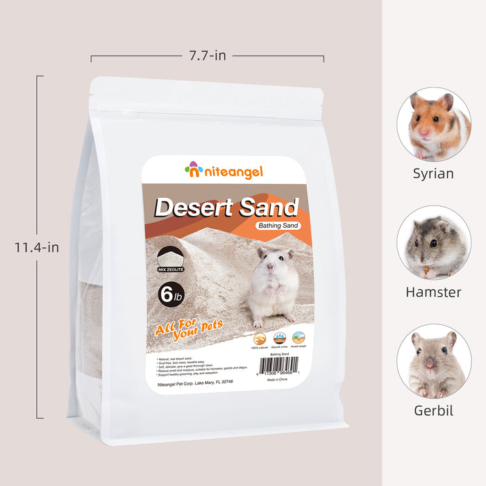 Niteangel Desert Bathing Desert Sand for Hamster Gerbil Mice Degu or Other Small Pets