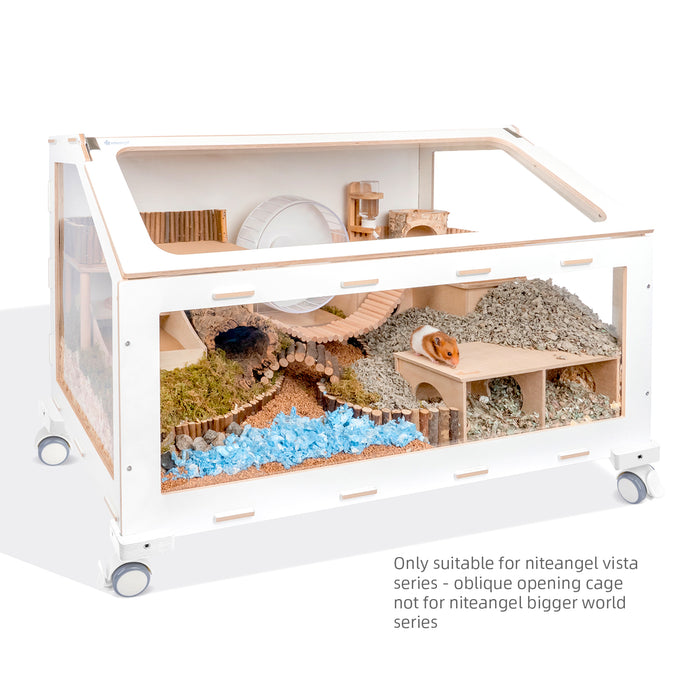 Niteangel Supplement Universal Wheel - Only Fits for Niteangel Vista Series - MDF Aspen Hamster Cage to Move Your Hamster Cage Simply (For Niteangel Vista - Oblique Opening Door)