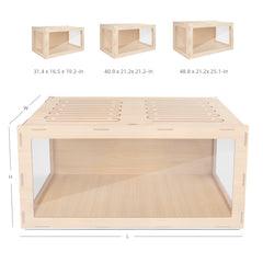 Niteangel Bigger World MDF Terrarium Aspen Poplar Wooden Enclosure for Syrian and Dwarf Hamsters