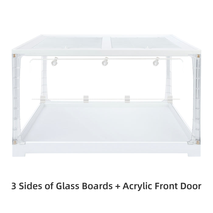 Niteangel Stacker Series Hamster Cage: - Stackable & Large Glass Terrarium (ca. 558 Sq In) for Hamster or other Small-sized Pets