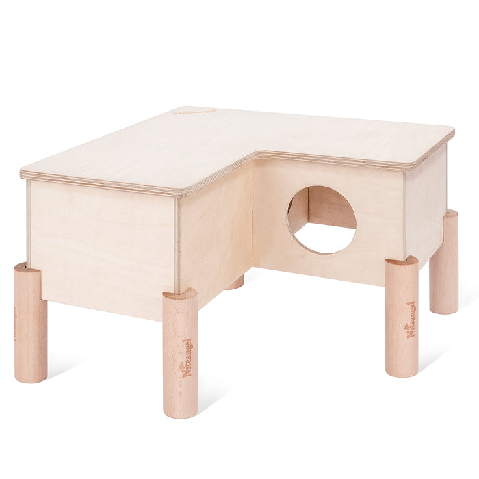 Niteangel Set of Beech Stilts for Elevating & Safely Setting Multi-Chamber Series Maze House