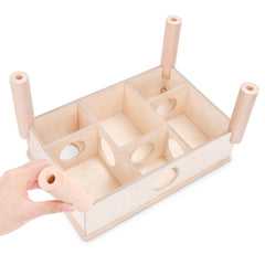 Niteangel Large Wooden Multi-Chamber Hideout for Dwarf and Syrian Hamsters