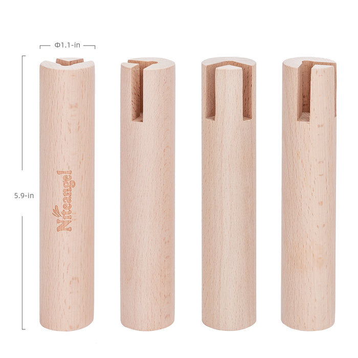 Niteangel Set of Beech Stilts for Elevating & Safely Setting Multi-Chamber Series Maze House