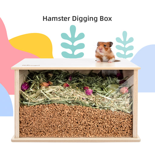 Niteangel Visible Hamster Digging Box: - for Syrian Dwarf Roborovski Campbell Hamsters