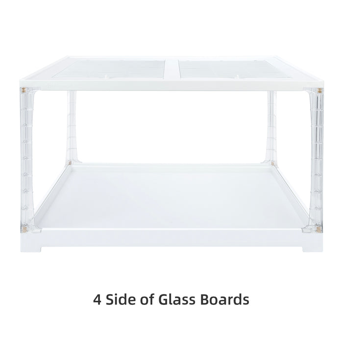 Niteangel Stacker Series Hamster Cage: - Stackable & Large Glass Terrarium (ca. 558 Sq In) for Hamster or other Small-sized Pets