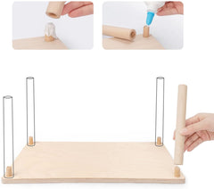 Niteangel Hamster Birch Wood Platform for Small aminals' Food Bowl Drinking Bottle and Other cage Accessories