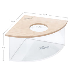 Niteangel Small Animal Sand-Bath Box - Acrylic Critter's Sand Bath Shower Room & Digging Sand Container for Hamsters Mice Lemming Gerbils or Other Small Pets