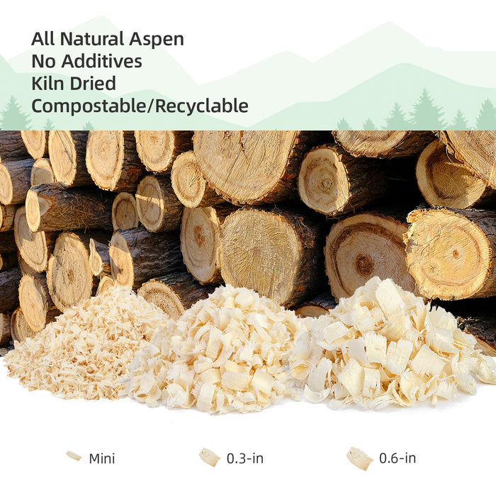 Niteangel 65L Aspen Shaving Hamster Beddings for Syrian Dwarf Hamster Gerbil Mice Degu Rat Rabbit Bunny Guinea Pig Chinchilla Hedgehog or Other Small Pets