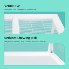 Niteangel Stacker Series Hamster Cage: - Stackable & Large Glass Terrarium (ca. 558 Sq In) for Hamster or other Small-sized Pets