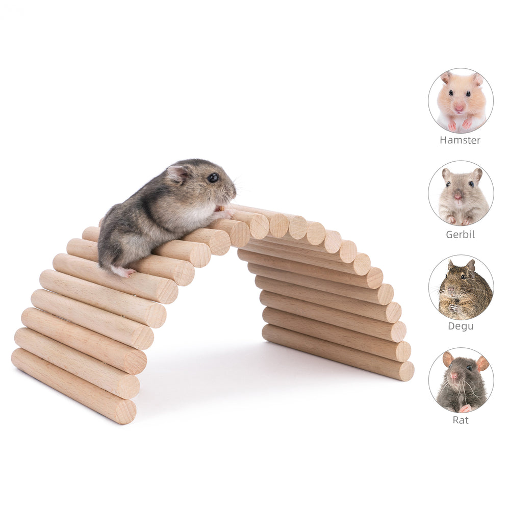 Niteangel Hamster Climbing Ladder Wooden Suspension Bridge for Small Animals