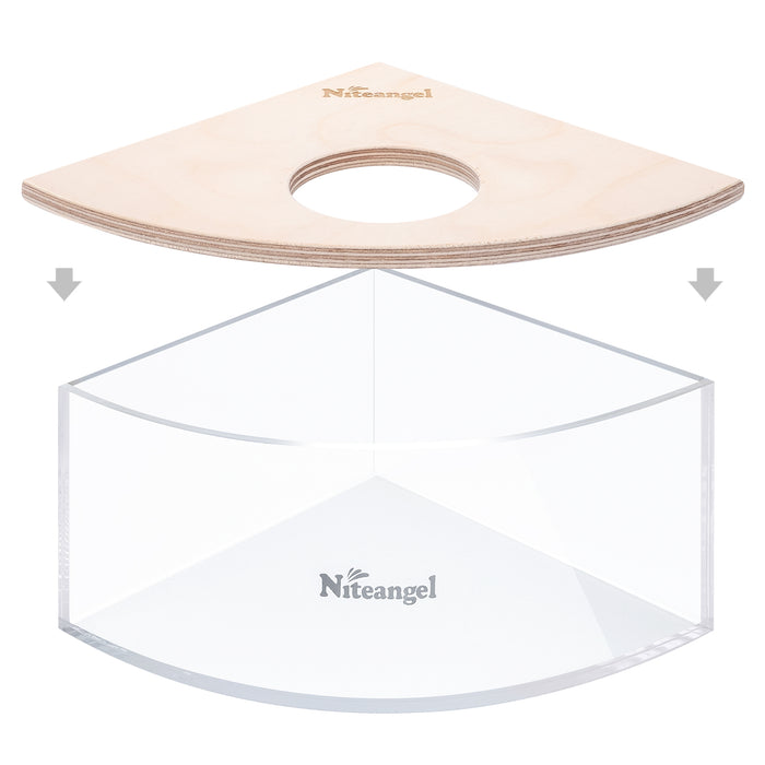 Niteangel Small Animal Sand-Bath Box - Acrylic Critter's Sand Bath Shower Room & Digging Sand Container for Hamsters Mice Lemming Gerbils or Other Small Pets