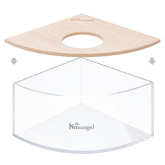 Niteangel Small Animal Sand-Bath Box - Acrylic Critter's Sand Bath Shower Room & Digging Sand Container for Hamsters Mice Lemming Gerbils or Other Small Pets