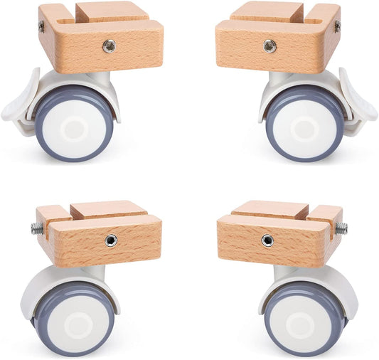 Niteangel Supplement Cage Wheels - Fits for Niteangel Bigger World - MDF Aspen Hamster Cage to Move Your Hamster Cage Simply