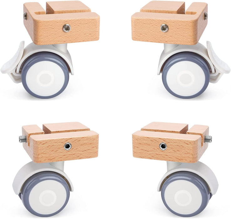 Niteangel Supplement Cage Wheels - Fits for Niteangel Bigger World - MDF Aspen Hamster Cage to Move Your Hamster Cage Simply