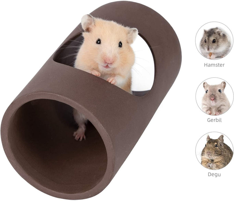 Niteangel Ceramic Hamster Tunnel & Tubes Hideout: for Dwarf Robo Syrian Hamsters Mice Rats or Other Small Animals