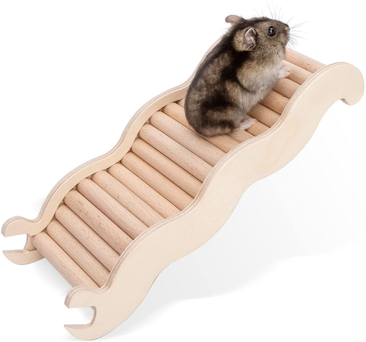 Niteangel Hamster Climbing Toy Wooden Ladder Bridge for Hamsters Gerbils Mice and Small Animals