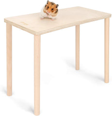 Niteangel Hamster Birch Wood Platform for Small aminals' Food Bowl Drinking Bottle and Other cage Accessories