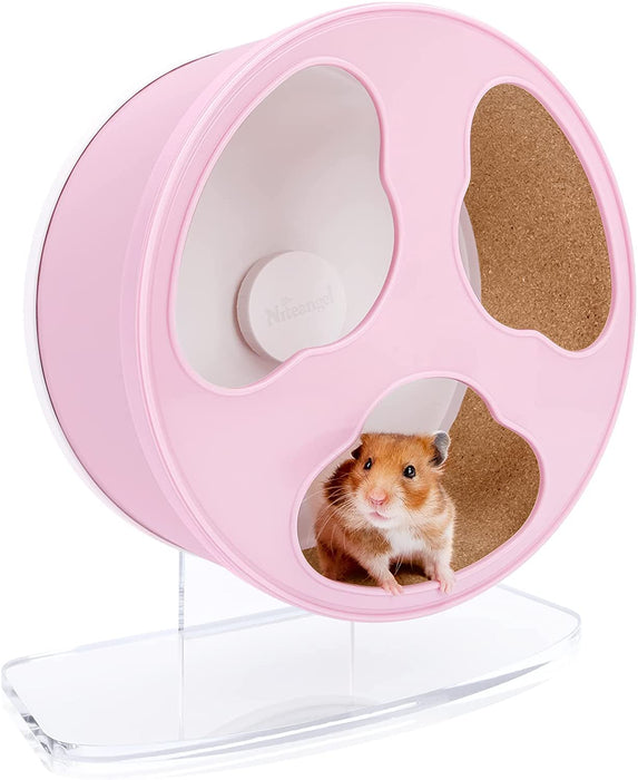 Niteangel Quiet Hamster Exercise Wheel - Clouds Series Hamster Running Wheels for Dwarf Syrian Hamsters Gerbils Mice or Other Small Sized Pets