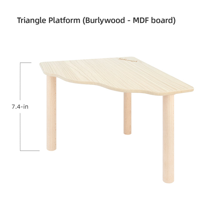 Niteangel Hamster Play Wooden Platform for Dwarf Syrian Hamsters Gerbils Mice Degus or Other Small Pets (Triangle)