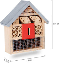Niteangel Natural Wooden Insect Hotel, Garden Insect House for Ladybugs, lacewings, Butterfly, Bee, Bug