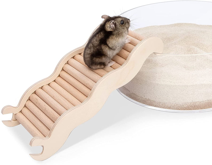 Niteangel Hamster Climbing Toy Wooden Ladder Bridge for Hamsters Gerbils Mice and Small Animals