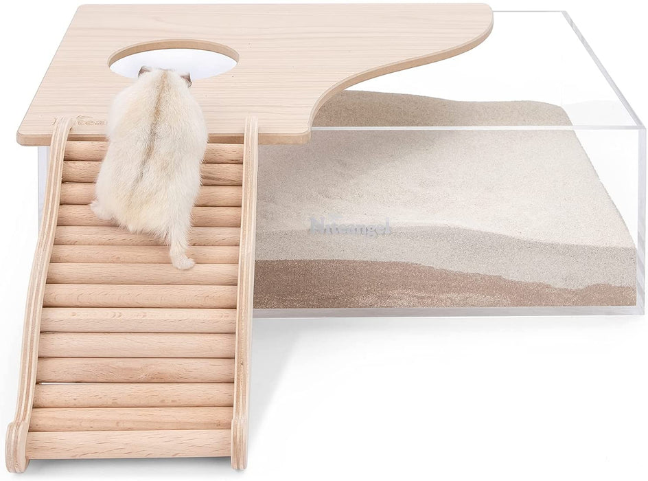 Niteangel Hamster Climbing Toy Wooden Ladder Bridge for Hamsters Gerbils Mice and Small Animals