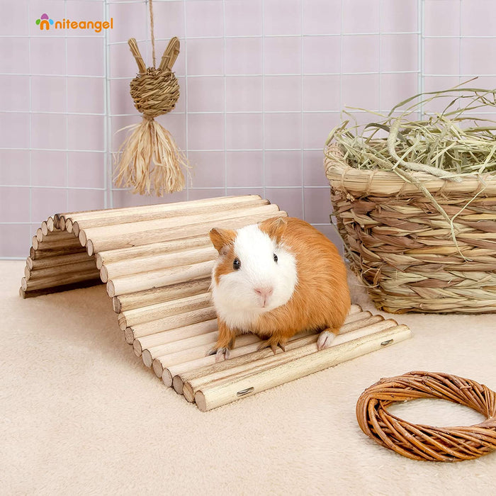 Niteangel Small Animal Climbing Toys - Suspension Bridge Ladder for Hamsters Gerbils Mice Rats Guinea Pigs or Other Small Pets