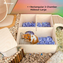 Niteangel Small Animal Sand-Bath Box - Acrylic Critter's Sand Bath Shower Room & Digging Sand Container for Hamsters Mice Lemming Gerbils or Other Small Pets