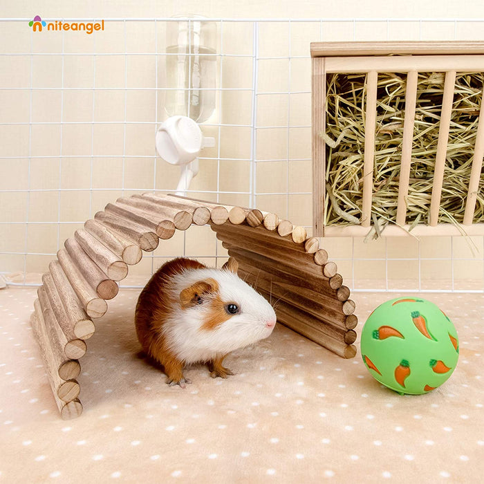 Niteangel Small Animal Climbing Toys - Suspension Bridge Ladder for Hamsters Gerbils Mice Rats Guinea Pigs or Other Small Pets