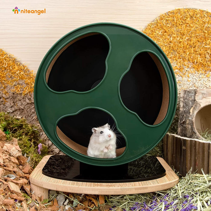 Niteangel Quiet Hamster Exercise Wheel - Clouds Series Hamster Running Wheels for Dwarf Syrian Hamsters Gerbils Mice or Other Small Sized Pets