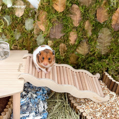 Niteangel Hamster Climbing Toy Wooden Ladder Bridge for Hamsters Gerbils Mice and Small Animals