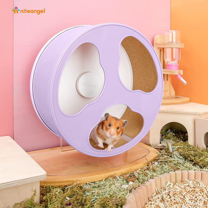 Niteangel Quiet Hamster Exercise Wheel - Clouds Series Hamster Running Wheels for Dwarf Syrian Hamsters Gerbils Mice or Other Small Sized Pets