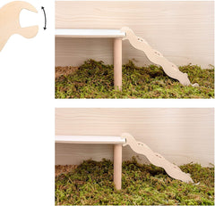 Niteangel Hamster Climbing Toy Wooden Ladder Bridge for Hamsters Gerbils Mice and Small Animals