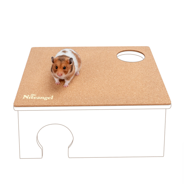 Niteangel Hamster Chamber's Protective Cork Mat: Fit for Removable Lid of Hamster 2-Chamber or Rectangular 3-Chamber Maze House only