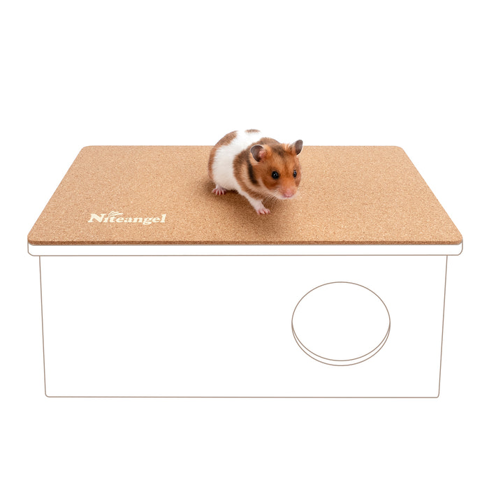 Niteangel Hamster Chamber's Protective Cork Mat: Fit for Removable Lid of Hamster 2-Chamber or Rectangular 3-Chamber Maze House only