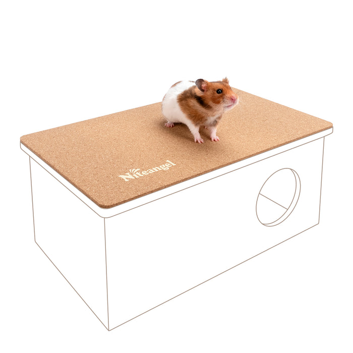 Niteangel Hamster Chamber's Protective Cork Mat: Fit for Removable Lid of Hamster 2-Chamber or Rectangular 3-Chamber Maze House only