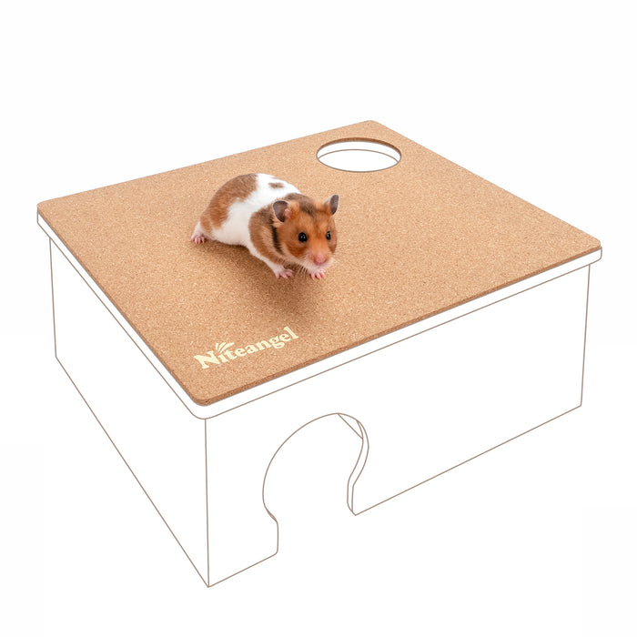 Niteangel Hamster Chamber's Protective Cork Mat: Fit for Removable Lid of Hamster 2-Chamber or Rectangular 3-Chamber Maze House only