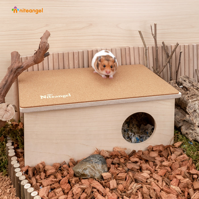 Niteangel Hamster Chamber's Protective Cork Mat: Fit for Removable Lid of Hamster 2-Chamber or Rectangular 3-Chamber Maze House only