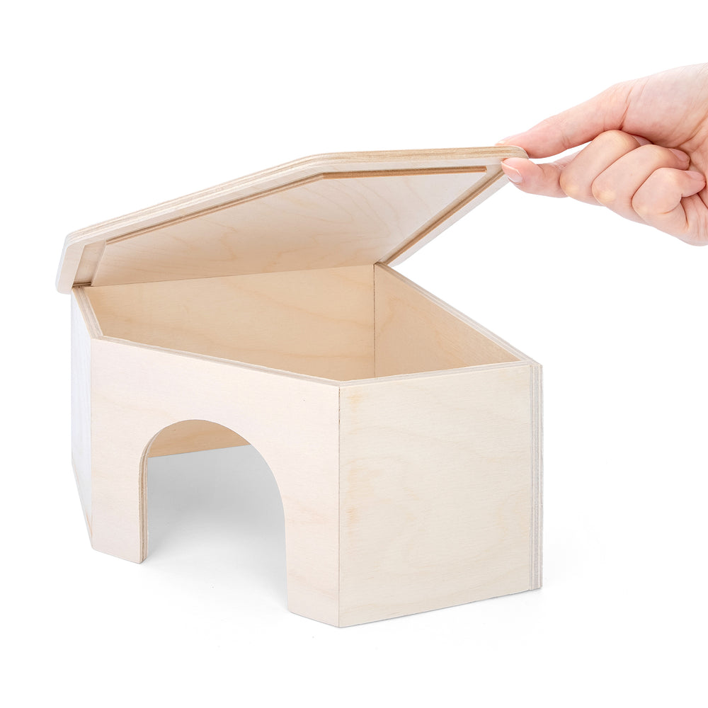 Niteangel Hamster House for Hamsters Gerbils Mice or Similar-Sized Pets (Triangle-Shaped Hamster Hut)