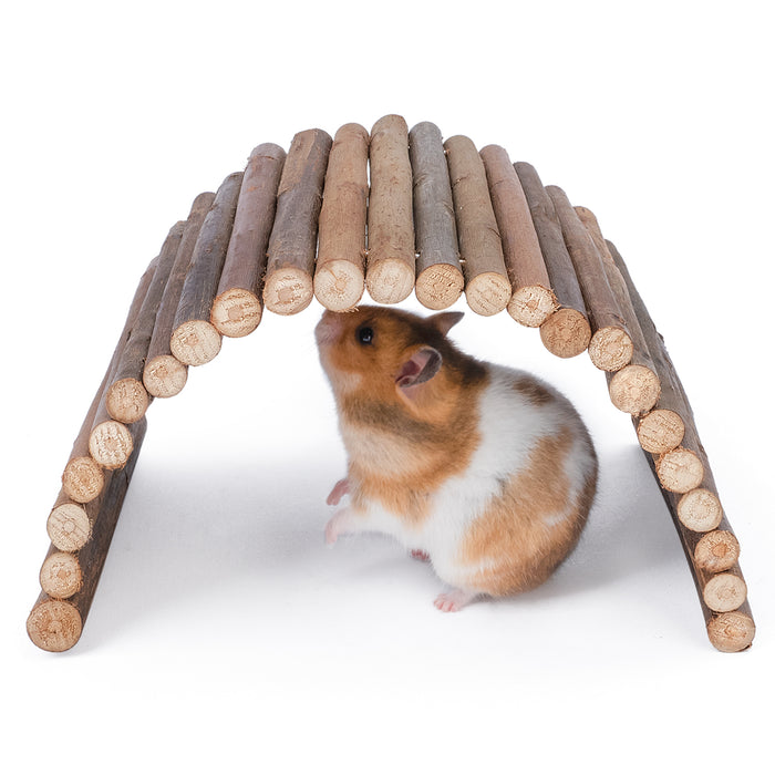 Niteangel Wooden Ladder Bridge, Hamster Mouse Rat Rodents Toy, Small Animal Chew Toy