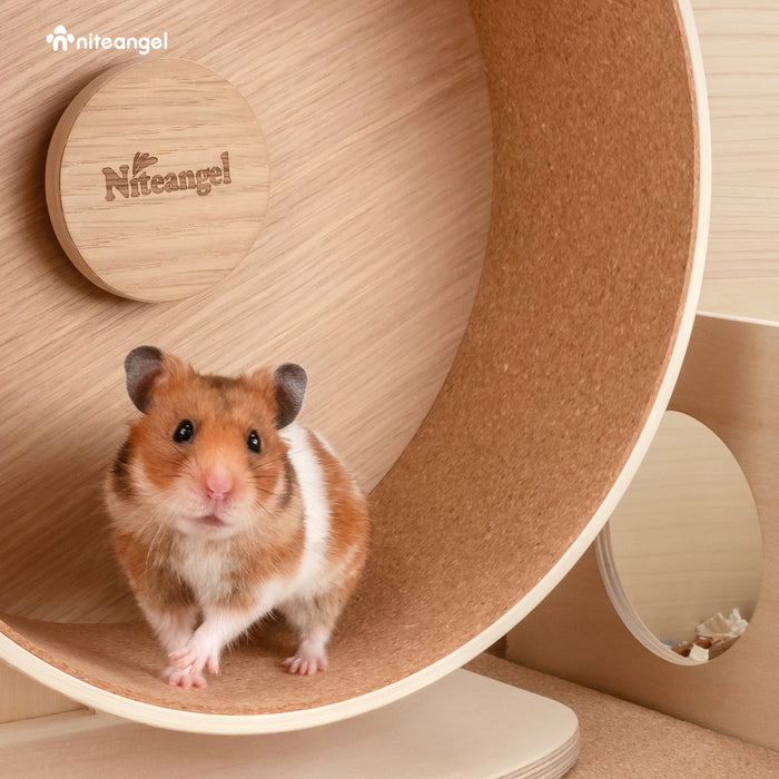 Niteangel Replacement Cork Running Track - Fits for Wooden Hamster Wheel Series | Acrylic Hamster Exercise Wheel w/ Cork Track | Dark Cloud Hamster Wheel Series