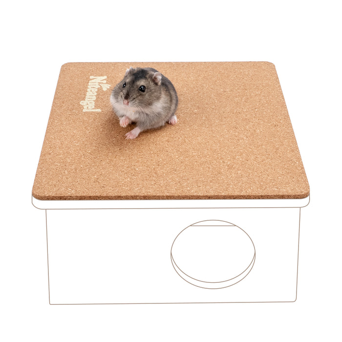 Niteangel Hamster Chamber's Protective Cork Mat: Fit for Removable Lid of Hamster 2-Chamber or Rectangular 3-Chamber Maze House only