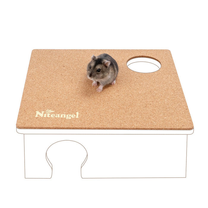 Niteangel Hamster Chamber's Protective Cork Mat: Fit for Removable Lid of Hamster 2-Chamber or Rectangular 3-Chamber Maze House only